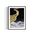 Framed dreamy artwork of a gold crescent moon and cloud against a starry night sky.