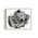 Framed black and white abstract art with eyes, mandalas, and fine line whimsical detail
