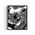 Framed black and white abstract artwork of flowing whimsical linework patterns coming out of eyes