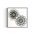 Framed artwork of two black and white mandala flower designs on a white background