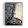 spiritual abstract artwork with an eye and half of a pink and yellow pastel sky, and half black and white abstract fine line patterns