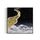 Framed dreamy artwork of a gold crescent moon and cloud against a starry night sky.