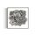 Framed black and white abstract art with eyes, mandalas, and fine line whimsical detail