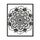 black and white floral mandala artwork