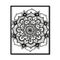 black and white floral mandala artwork